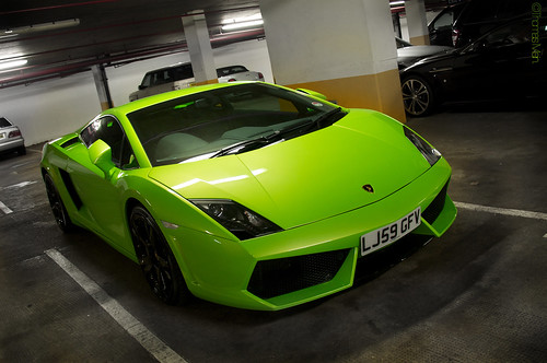 This incredible verde ithaca Lamborghini Gallardo LP5604 was taken in an 