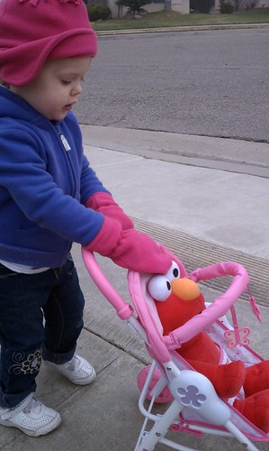 Elmo goes on the walk too