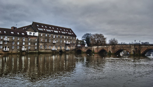 The Old Riverside Mill and Old Bridge, Huntingdon