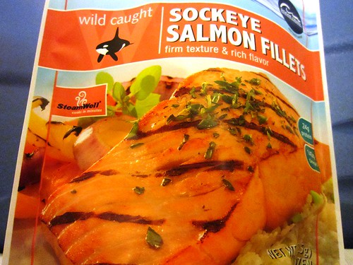 Frozen salmon filets