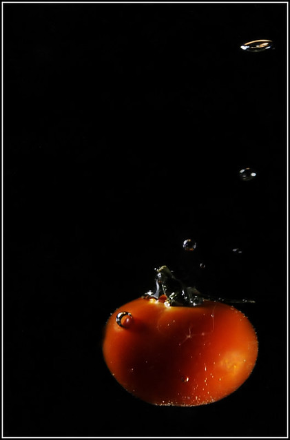 Falling tomato.