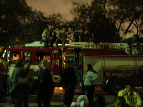 Guests on the fire truck