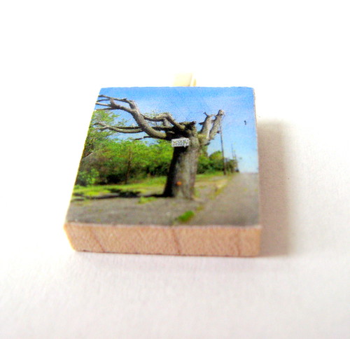 Centralia Tree Upcycled Scrabble Tile Pendant