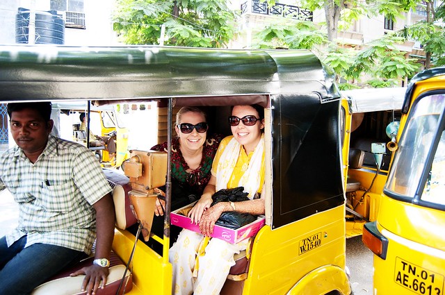 kelly & i in the rickshaw