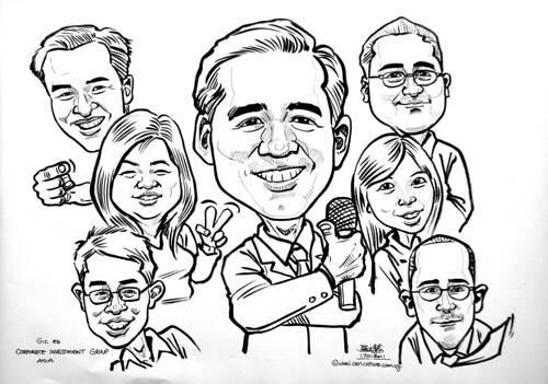 Group caricatures for GIC