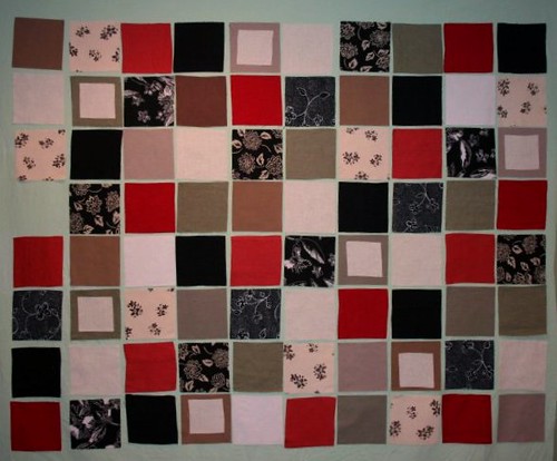 Work in Progress (linen block quilt)