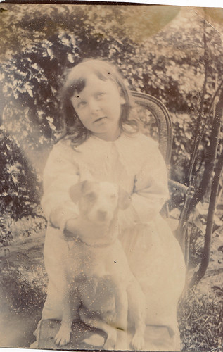 Girl with a dog.
