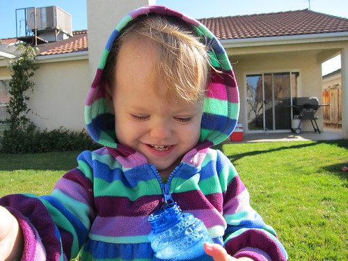 Blowing bubbles in the sun