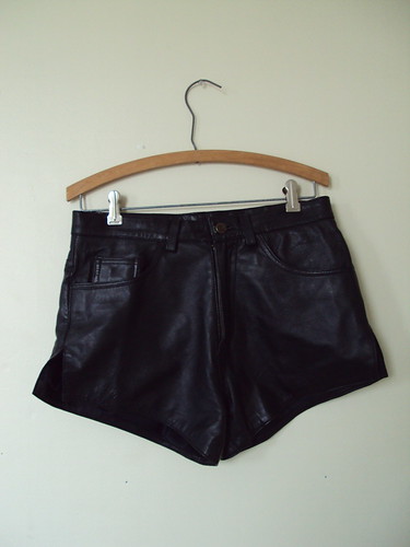 Black Leather Shorts