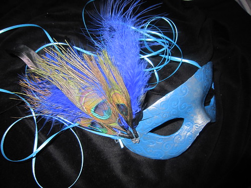 Leather Peacock Mask Side