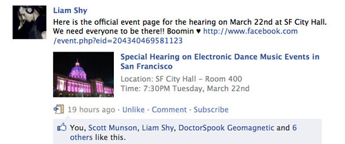 Here is the official event page for the hearing on March 22nd at SF City Hall. We need everyone to be there!! Boomin â™¥
