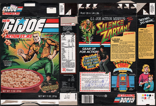 Ralston - GI Joe Action Stars Duke Cereal Box - Camo Shirt offer - 1985