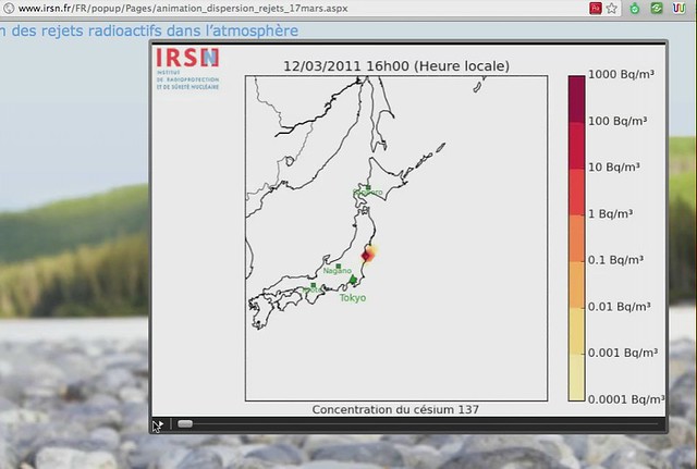 Japan Nuclear cloud _ IRSN animation_dispersion_rejets_17mars 2 – La dispersion des rejets radioactifs dans l’atmosphère