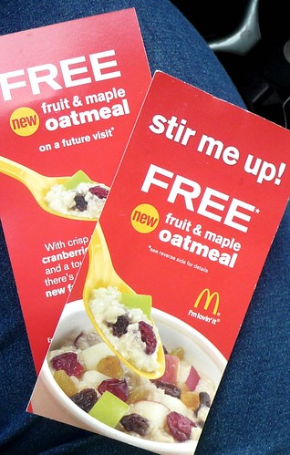 Free McDonald's Oatmeal