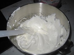 "Cream" whipped ready for the cake