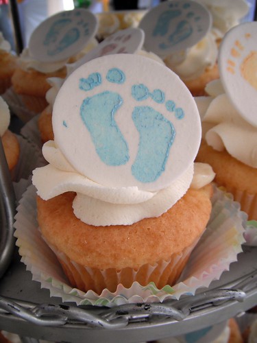 Footprint Baby Shower Cucpcake
