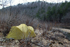 Camping by the North Fork River - Devils Backbone Wilderness