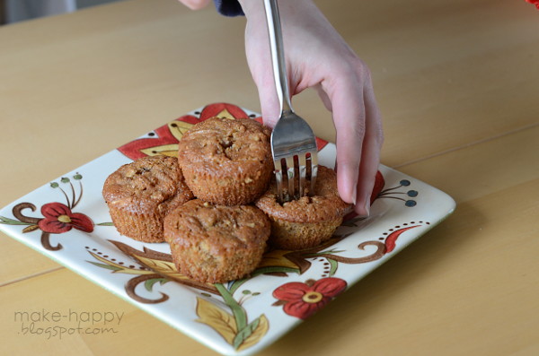 pecan pie cupcakes: fork