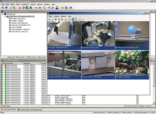 Lenel Onguard integration with exacqVision - Alarm Monitoring screen