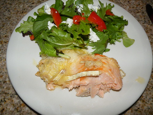 Salmon with Brie