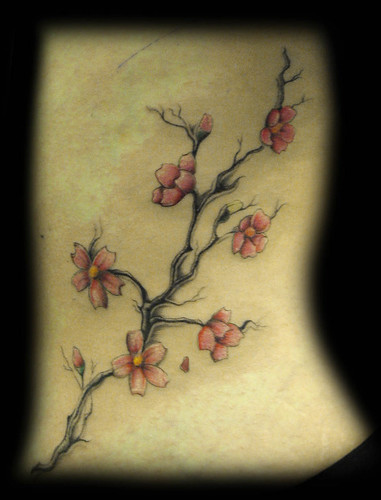 Cherry Blossoms on side tattoo