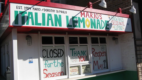 Mario's Italian Lemonade on West Taylor Street. Chicago Illinois USA. Wednsday, March 16th, 2011. by Eddie from Chicago