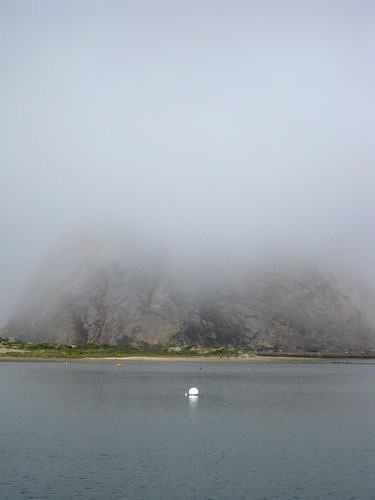 Morro Rock under cover if fog