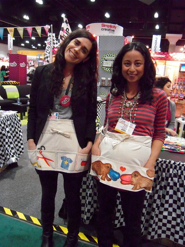 megan & sonya in their cute aprons from ILTC booth