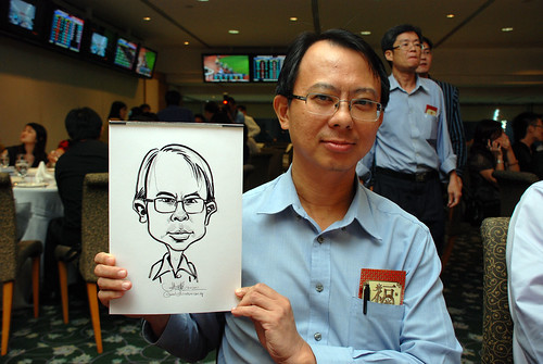 caricature live sketching for Thorn Business Associates Appreciate Night 2011 - 18