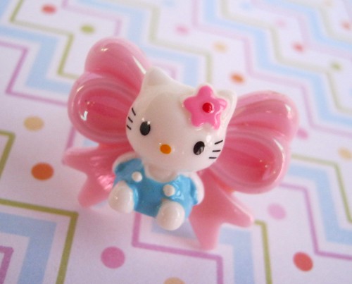 Hello kitty bow ring by sugarbunnies379