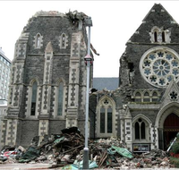 基督城大教堂地震照片