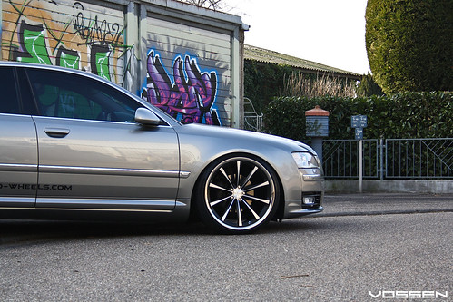 Sent over from Germany an Audi A8 matte black machined all round fitment