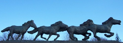 Icelandic Horses - monument near BSI bus terminal