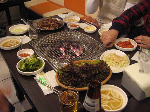 beer with Korean BBQ
