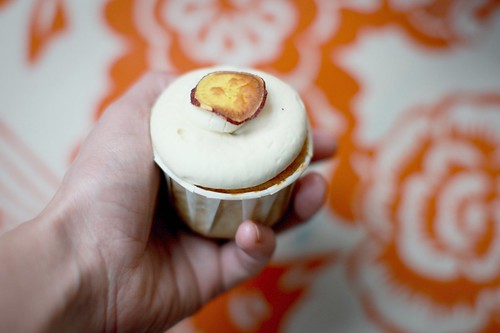 Sweet Potato Cupcake with Bourbon Caramel Frosting