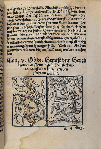 Page of  text with woodcut from De lamiis et phitonicis mulieribus