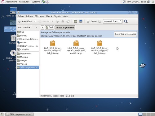 les archives d'installation de LibreOffice 3.3