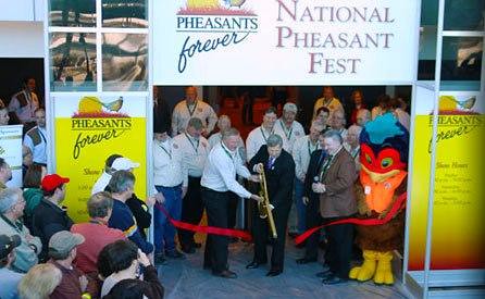 Agriculture Secretary Tom Vilsack traveled to Nebraska last week. He addressed students and Ag leaders.  Here the Secretary cuts ribbon at open of 2011 Pheasant Fest in Omaha.  