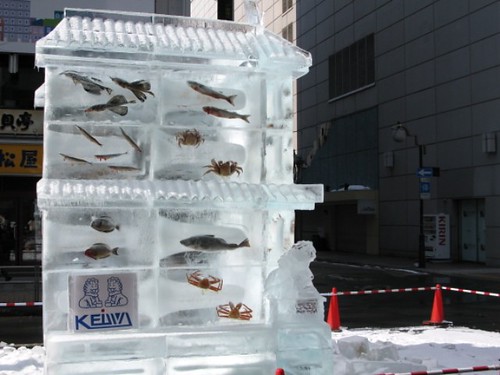 ice sculpture fish shop by clairelynn