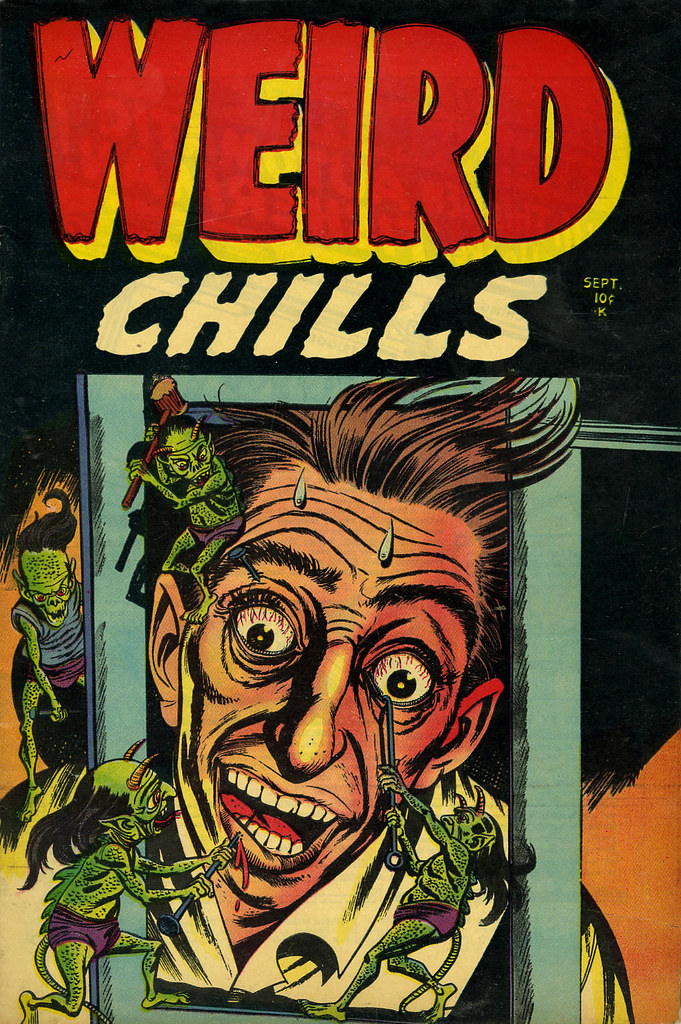 Weird Chills #2 Bernard Bailey Cover (Key Publications, 1954) 