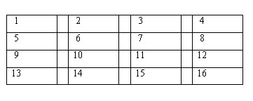4 by 4 acrostic grid