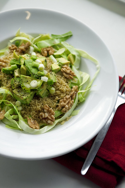 Pointed Cabbage, Avocado and Couscous