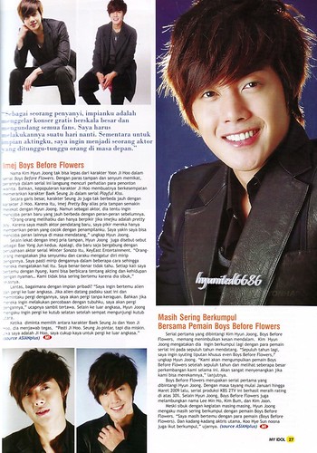 Kim Hyun Joong My Idol Indonesian Magazine 85th Edition