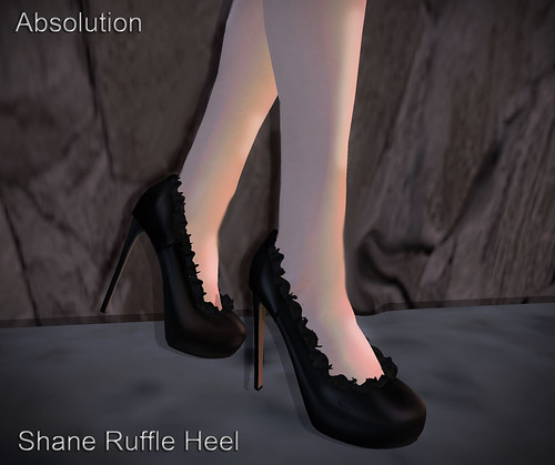 Absolution - Shane Ruffle Heels Black