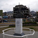 Gabbiano su monumento in Ushuaia