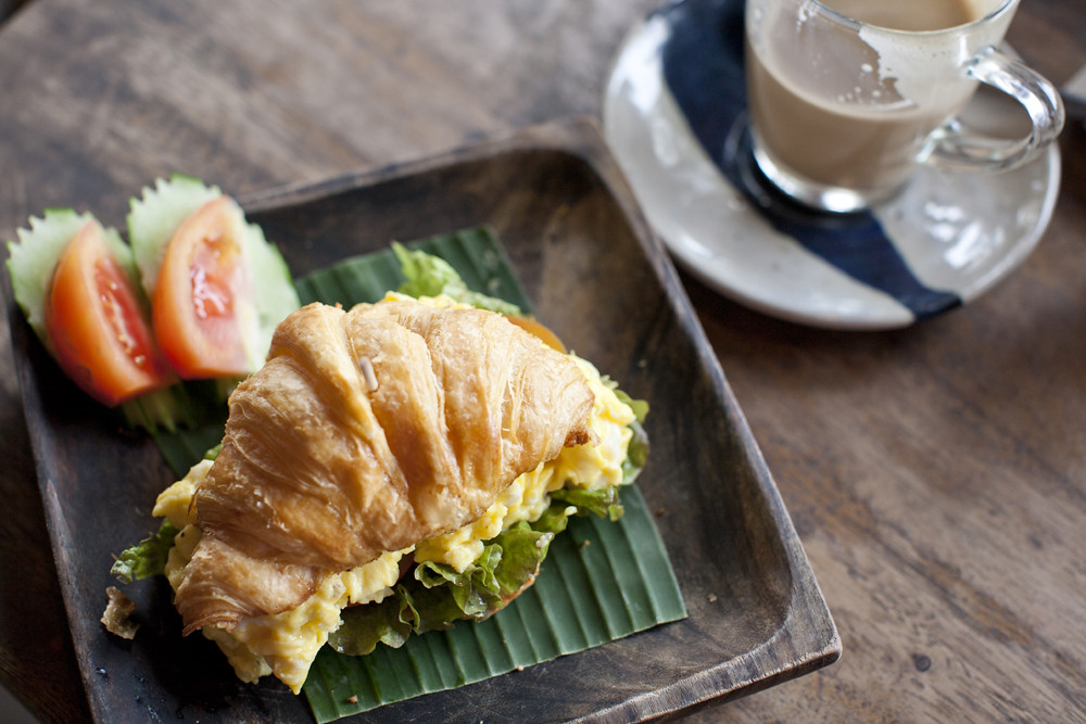 luxury morning sandwich at Kafe