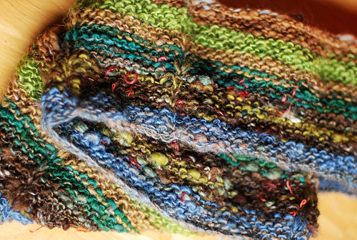 handspun garter stitch
