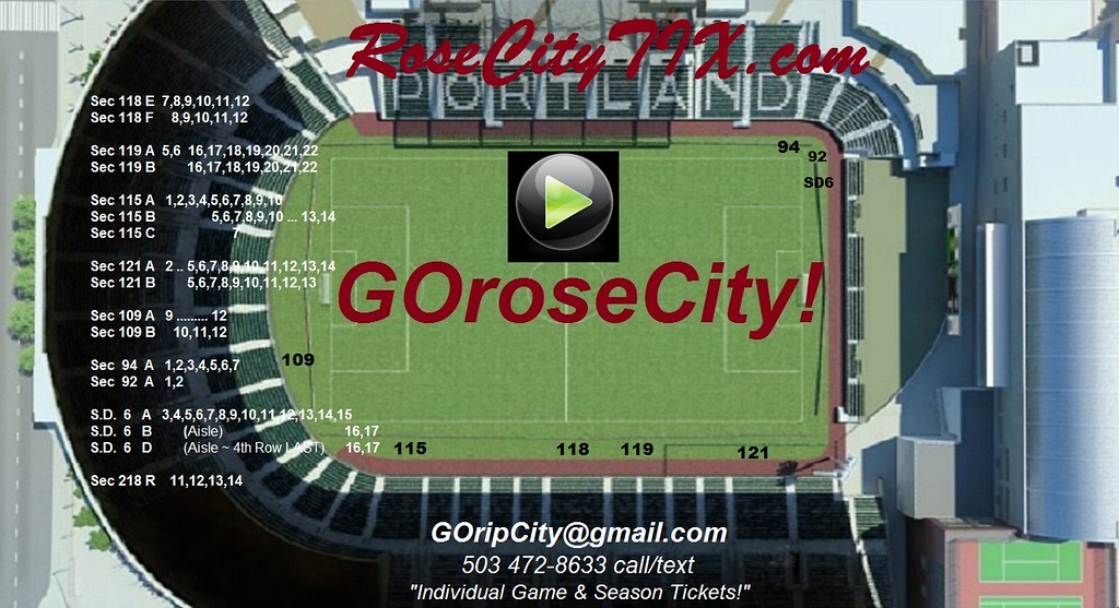 Stadium View Top No Roof Zoomed + cropped seats listed sec left justified w-GOroseCity! & Play contact info - site brush - sec