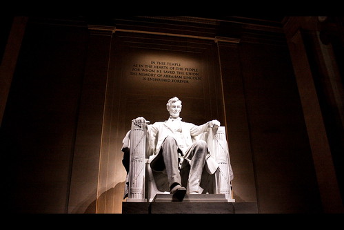 フリー写真素材|芸術・アート|彫刻・彫像|リンカーン記念館|エイブラハム・リンカーン|アメリカ合衆国|