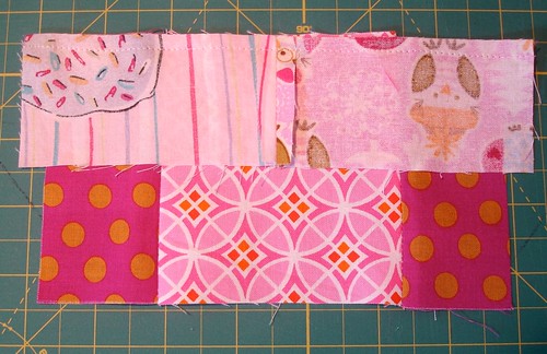 Altered Four Square Quilt Block Tutorial: Sewing the Top of the Framing Pair to the Block